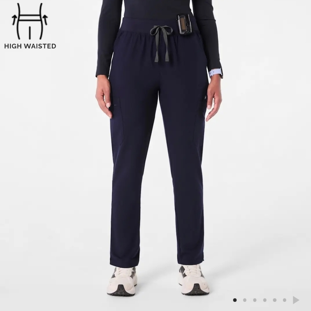 FIGS High Waisted Yola Skinny Scrub Pants NAVY sz 5XL EUC UNIFORM NURSE MEDICAL